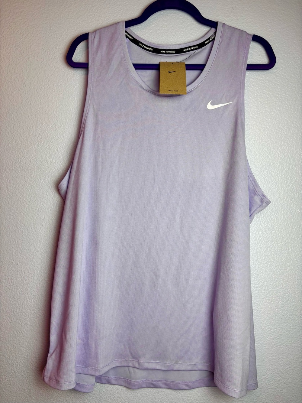 Nike Lavender Sleeveless Performance Tank with Swoosh